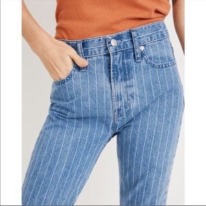 Madewell Pinstripe Straight High Waist Jeans T 29